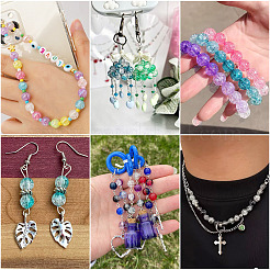 120Pcs 6 Colors Transparent Spray Painting Crackle Glass Beads&nbsp;GLAA-TADJ0001-21A-A