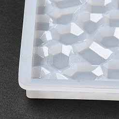 シリコーン ダイヤモンド テクスチャ カップ マット金型  レジン型  UVレジン＆エポキシレジンのクラフト作り用  正方形の模様  113x113x9mm  内径：102x102x7mm&nbsp;DIY-C061-04B