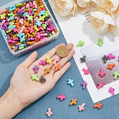 249Pcs Crackle Opaque Acrylic Beads&nbsp;OACR-DC0001-12