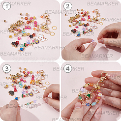 DIY Keychain Making Findings Kits&nbsp;DIY-BM0002-86