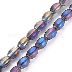 Electroplate Glass Beads Strands&nbsp;X-EGLA-T020-11