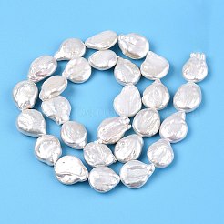 天然ケシパールビーズ連売り  養殖淡水パール  バロック真珠  ティアドロップ  乳白色  12~16x10.5~12x3.5~6.5mm  穴：0.7mm  約26~28個/連  14.96~15.35インチ（38~39cm）&nbsp;PEAR-S018-02K
