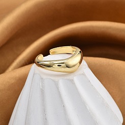 Rack Plating Brass Cuff Finger Rings for Women&nbsp;RJEW-M028-42G