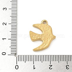 304ステンレスペンダント  鳥のチャーム  ゴールドカラー  20.5x16.5x2mm  穴：1.8mm&nbsp;STAS-I322-13G