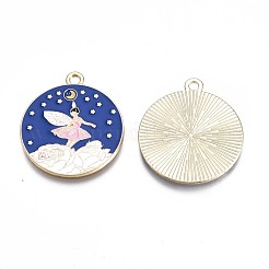 Rack Plating Alloy Enamel Pendants&nbsp;ENAM-N055-082