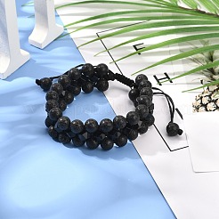 Men's 3-strand Braided Bead Bracelet&nbsp;BJEW-JB06960-02