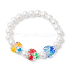 Handmade Glass Enamel & Glass Pearl Beads Bracelets&nbsp;BJEW-JB12171