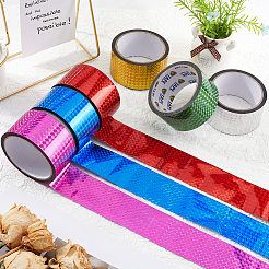 50M Laser Shining Bopp Plastic Scrapbook Decorative Adhesive Tapes&nbsp;AJEW-WH20002-57B-03