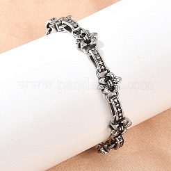 304 Stainless Steel Link Chain Bracelets&nbsp;BJEW-D379-01AS