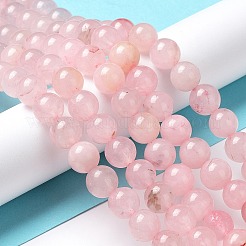 天然ローズクォーツ染色ビーズ連売り  ラウンド  6mm  穴：0.8mm  約60個/連  14.96''（38センチメートル）&nbsp;X-G-B046-07-6MM