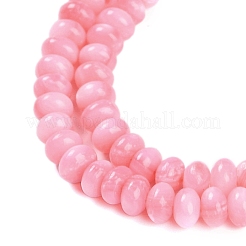 天然淡水シェルビーズ連売り  染め  ロンデル  ピンク  5x3mm  穴：0.6mm  約87~89個/連  14.57~14.69''（37~37.3センチメートル）&nbsp;BSHE-H109-15B