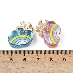 Transparent Resin Enamel Beads&nbsp;RESI-L047-19