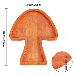 宝石用原石のディスプレイ用の木製プレゼンテーションボックス  きのこの形  ブラウン  22x27x1.8cm&nbsp;AJEW-WH0258-185