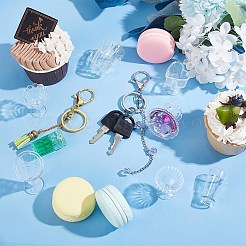 28種類のスタイルのプラスチック製ミニサンデーカップ14個  diy 粘土樹脂ミニチュア アイス クリーム カップ ペンダント  フード アクセサリーを再生します。  透明  20~60.5x25~42.5x19~50mm  穴：1.6~2mm  2個/スタイル&nbsp;KY-OC0001-16