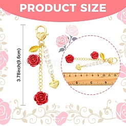 Resin & Alloy & Shell Pearl Pendant Decorations&nbsp;HJEW-YW00437