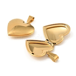 316 Stainless Steel Locket Pendants&nbsp;STAS-S040-09G