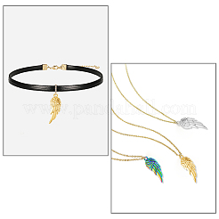 18個3色304ステンレスペンダント  ウイングチャーム  ミックスカラー  30.5x11x2.5mm  穴：2mm  6個/カラー&nbsp;STAS-DC0012-69