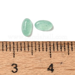 天然の白翡翠の染色カボション  オーバル  ミディアムアクアマリン  5x3x2mm&nbsp;G-F772-01A-01