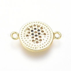Brass Micro Pave Cubic Zirconia Links Connectors&nbsp;ZIRC-I032-36G