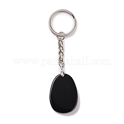 Natural Gemstone Teardrop with Spiral Pendant Keychain&nbsp;KEYC-A031-02P