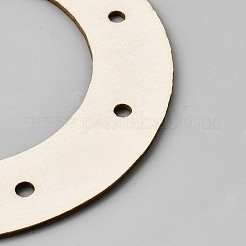 未完成の木製のリースのフレーム  丸いリング  フローラルホワイト  130x2mm  穴：5mm  内径：80mm&nbsp;WOCR-WH0816-002