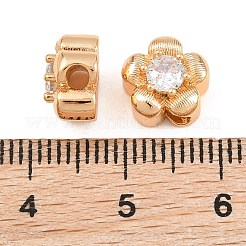 SHEGRACE Brass Micro Pave Clear Cubic Zirconia Beads&nbsp;XGRQ5K752-837G