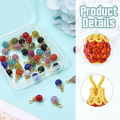 48Pcs 12 Colors Handmade Polymer Clay Rhinestone Pendants&nbsp;PALLOY-SW0027