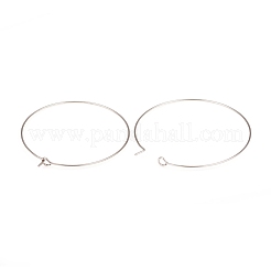 316l サージカルステンレススチール フープピアス金具  ワイングラスチャームのパーツ  ステンレス鋼色  40x0.7mm  21ゲージ&nbsp;X-STAS-G229-07P-06