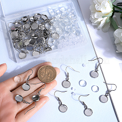 DIY Blank Dome 304 Stainless Steel Dangle Earring Making Kit&nbsp;DIY-SP0001-08A-P