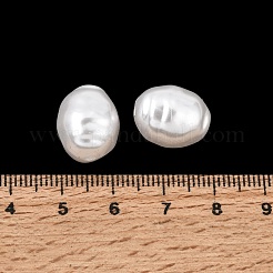 ABSプラスチックパール調ビーズ  オーバル  ホワイト  15x12x12.5mm  穴：1.6mm  約392個/500g&nbsp;PL-CBA8DB3-13