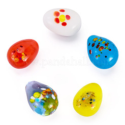 混合スタイルのガラスビーズ  ティアドロップ  ミックスカラー  22.5~26x17~19mm&nbsp;GLAA-TAC0001-33