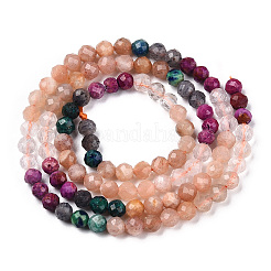 Natural & Synthetic Mixed Gemstone Beads Strands&nbsp;G-D080-A01-01-11