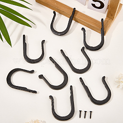 Iron Wall Mounted Coat Hook Hangers&nbsp;AJEW-WH20072-64B