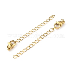 Ion Plating(IP) 304 Stainless Steel Curb Chain Extender&nbsp;LS-STAS-A097-02D-G