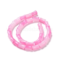 ガラスビーズ連売り  竹の棒の形  ミックスカラー  11.5~12x8~8.5mm  穴：1.1mm  約30個/連  14.17インチ（36cm）&nbsp;GLAA-G083-01
