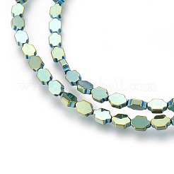 Electroplated Non-magnetic Synthetic Hematite Beads Strands&nbsp;G-P392-D08