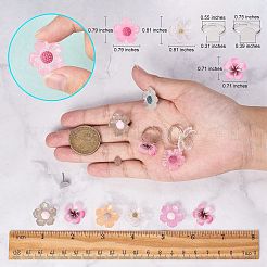 DIY Flower Stud Earring and Finger Ring Making Kit&nbsp;DIY-SZ0008-42
