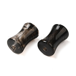 透明アクリルビーズのグラデーション効果  竹の共同  ブラック  12.5x7.5mm  穴：1.8mm  1020個/ 500g&nbsp;OACR-Q193-01K