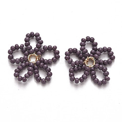 Glass Seed Beads Pendants&nbsp;FIND-R086-06F