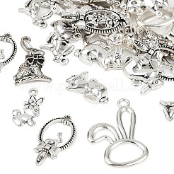 40Pcs 8 Style Tibetan Style Alloy Pendants&nbsp;TIBE-FP0001-16