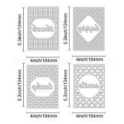 4Pcs 4 Styles Carbon Steel Cutting Dies Stencils&nbsp;DIY-DM0001-95