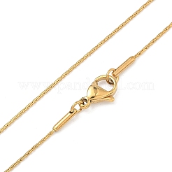 Ion Plating(IP) 304 Stainless Steel Boston Chain Necklaces&nbsp;STAS-O053-15G-01