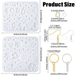 DIY Flower Leaf Pendant Silicone Molds Making Kits&nbsp;DIY-FS0010-03