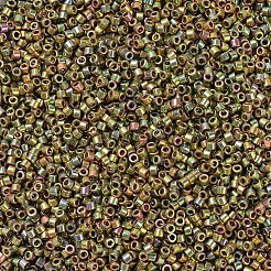 MIYUKIデリカビーズ  シリンダー  日本製シードビーズ  11/0  (db0508) 24kt グリーン ゴールド アイリス  1.3x1.6mm  穴：0.8mm  約20000個/袋  100 G /袋&nbsp;SEED-J020-DB0508