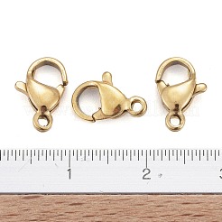 イオンプレーティング（IP）304ステンレススチールカニカン  オウムトリガークラスプ  18KGP本金メッキ  10x6x3mm  穴：1.5mm&nbsp;STAS-H353-B-02G