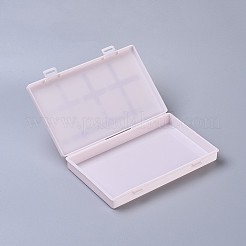 プラスチックの箱を印刷する  ビーズ保存容器  グリッド模様で  長方形  ピンク  17.5x11.2x2.7cm&nbsp;CON-I008-04A-01