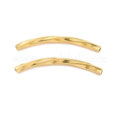 925純銀製のチューブビーズ  カーブチューブ  ツイスト広場  18KGP本金メッキ  30x2x2mm  穴：1.2mm  約17個/10g&nbsp;STER-D035-13G