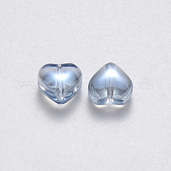 Transparent Spray Painted Glass Beads&nbsp;GLAA-R211-02-D04