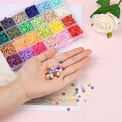 3600Pcs 24 Colors Handmade Polymer Clay Beads&nbsp;CLAY-YW0001-11A