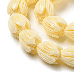 珊瑚ビーズ連売り  12x10mm  穴：1mm  約22個/連  9.5インチ（24cm）&nbsp;CORA-P004-A